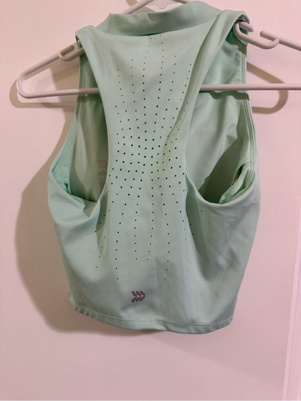 all in motion Mint Green Performance Racerback Crop